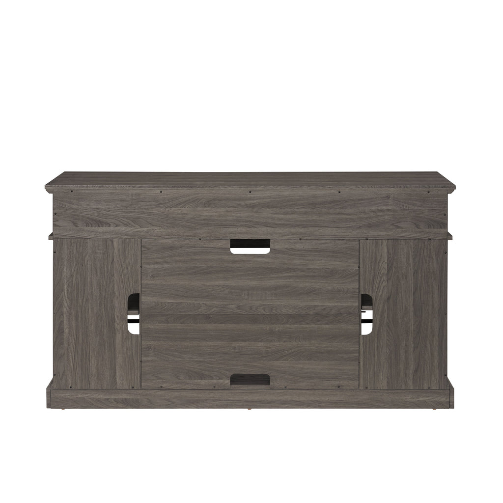 Classic TV Media Stand Modern Entertainment Console for TV Up to 65' with Open and Closed Storage Space, Espresso, 58.25'W*15.75'D*32'H