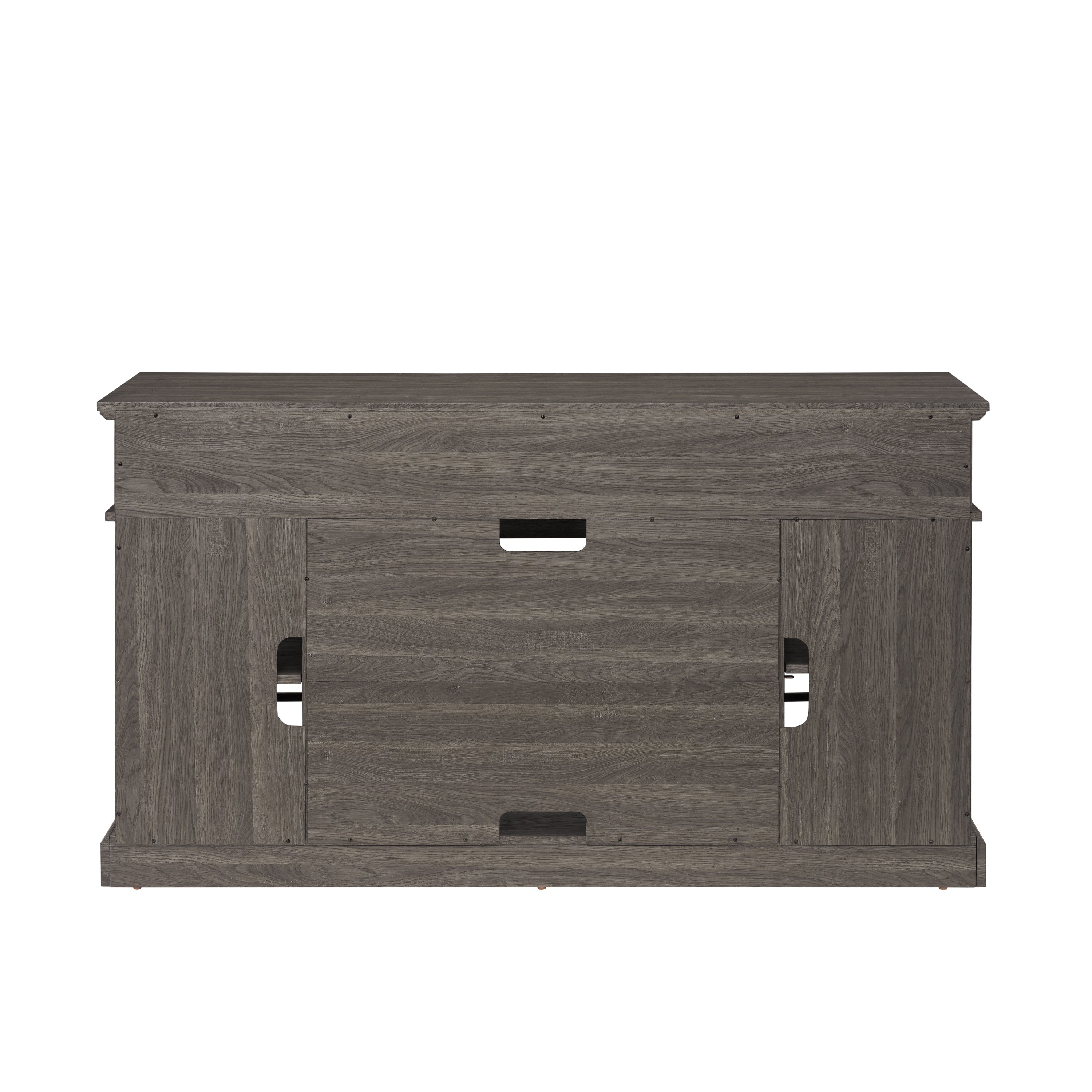 Classic TV Media Stand Modern Entertainment Console for TV Up to 65' with Open and Closed Storage Space, Espresso, 58.25'W*15.75'D*32'H