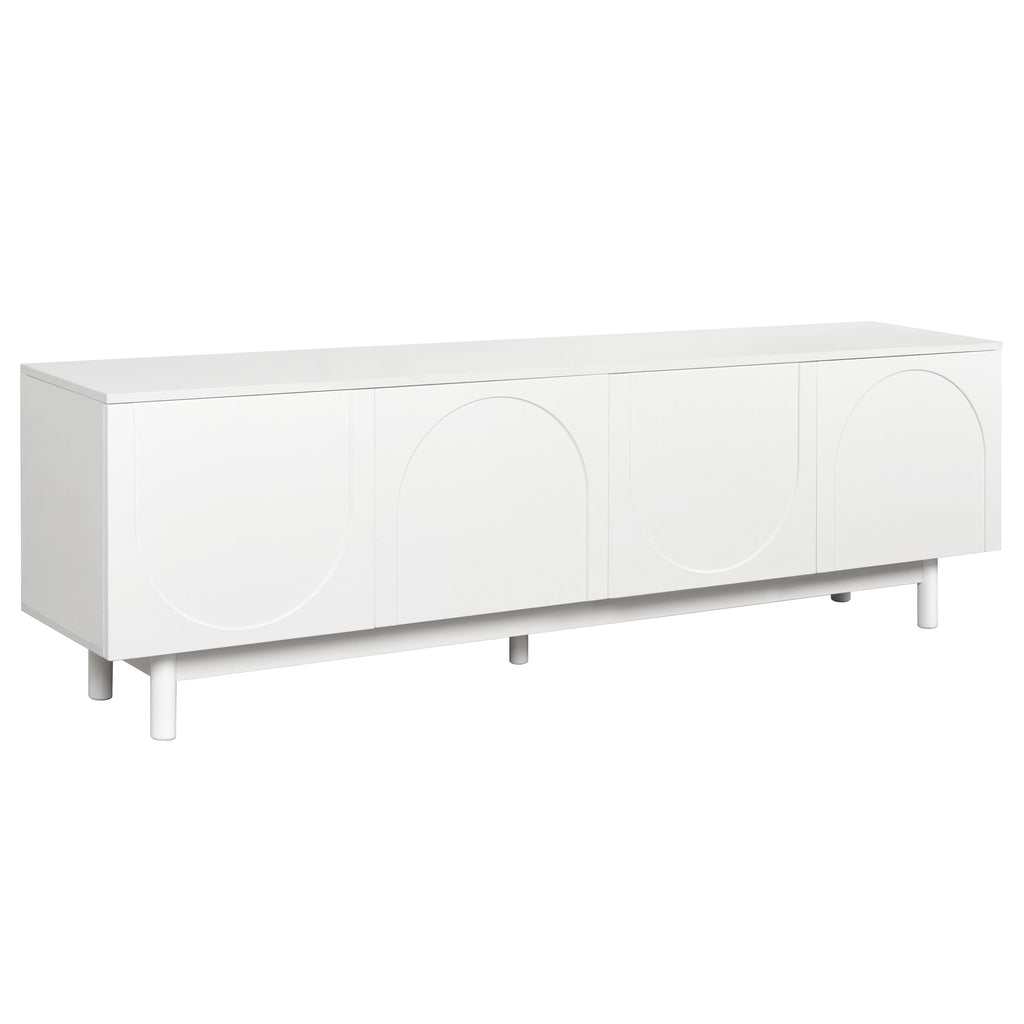TV Stand with Arch Cabinets — for TVs Up to 78"