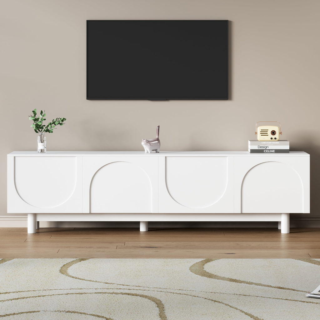 TV Stand with Arch Cabinets — for TVs Up to 78"