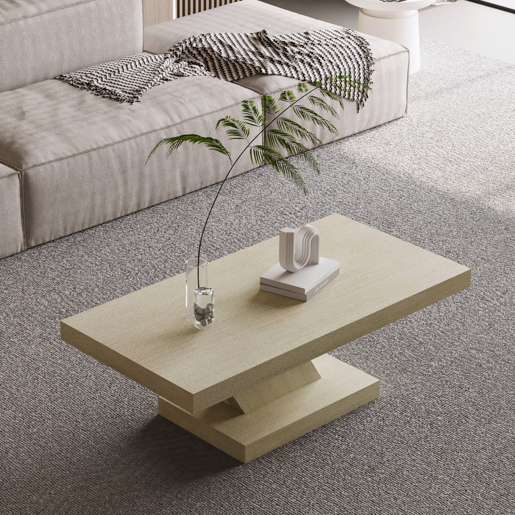 Oak wash wood veneer tabletop close-up