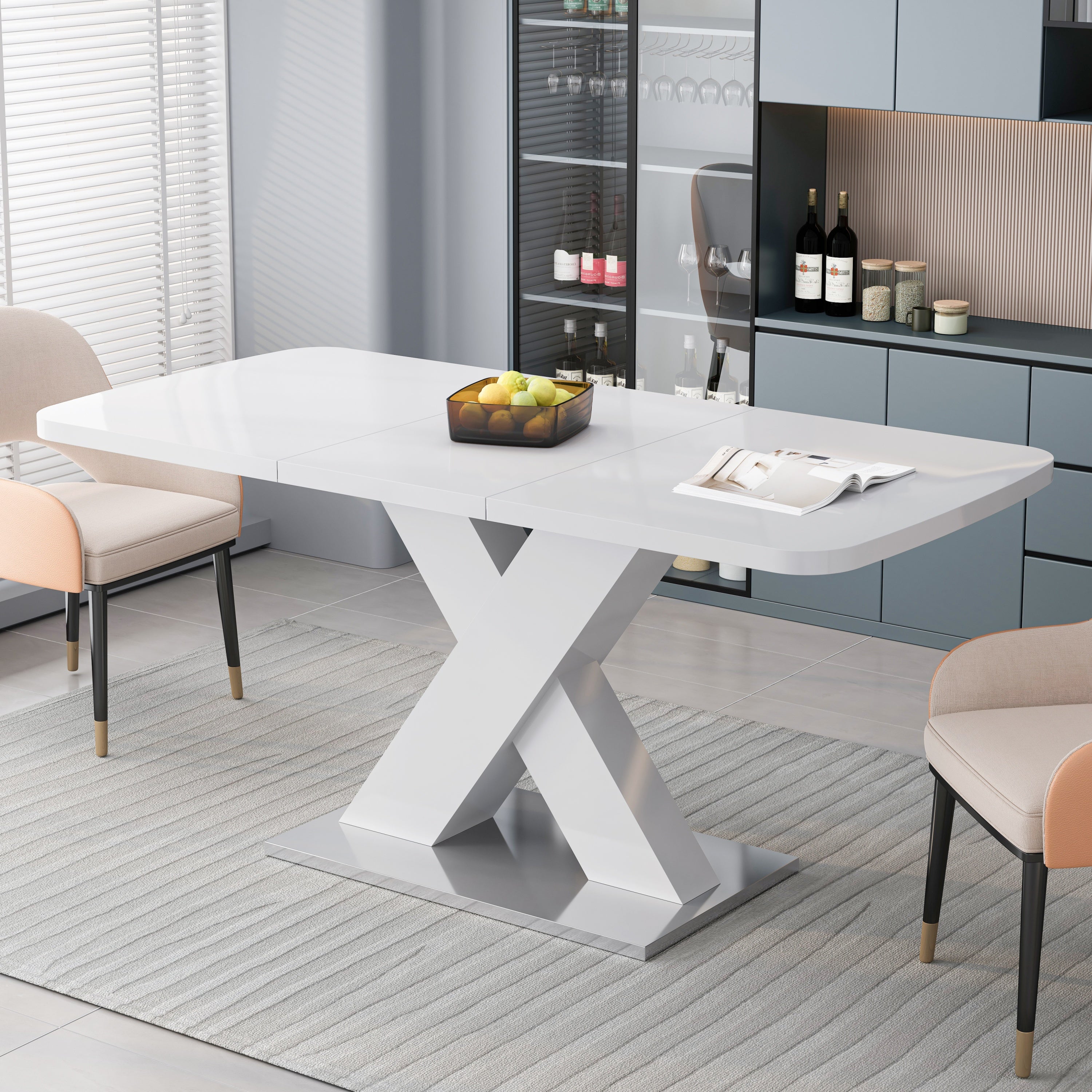 Dining table compact length for everyday seating