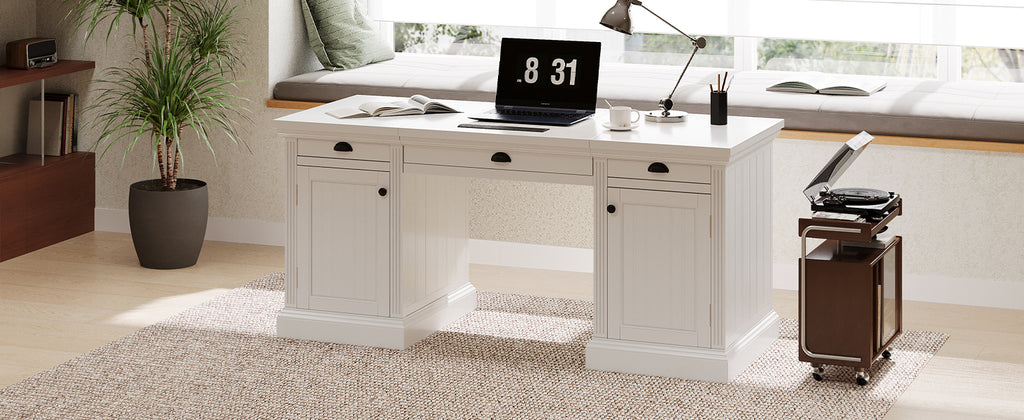 Executive desk vertical line border design detail