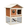 Premium Wooden Rabbit Hutch, Weatherproof Outdoor Bunny House with Run & Pull-Out Tray, Spacious Pet Habitat for Small Animals