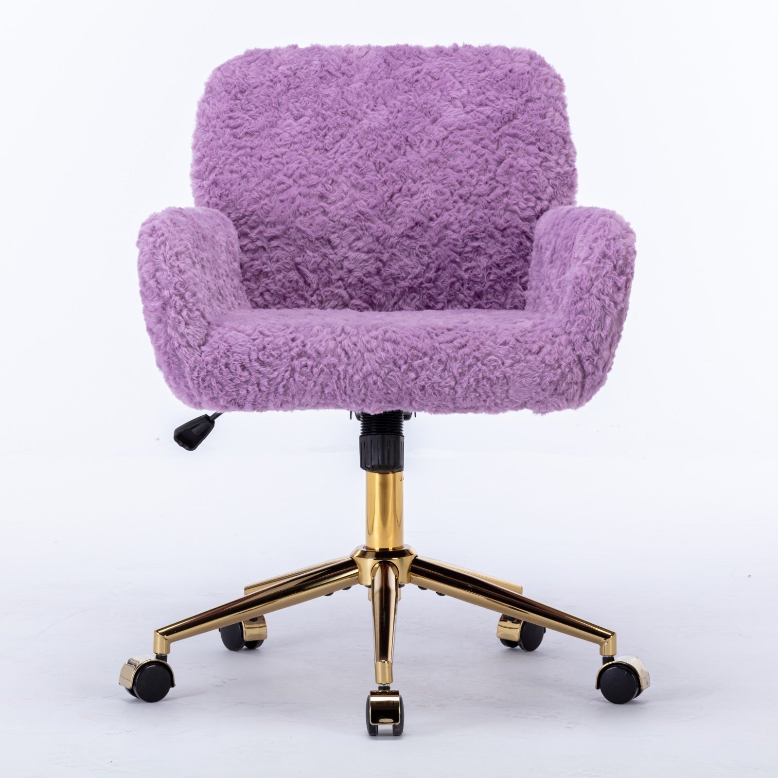 Soft violet velvet upholstery close-up on office chair