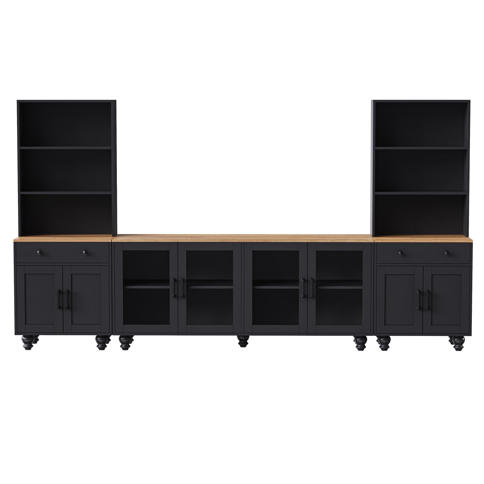 Entertainment center anti-tip tall cabinet safety design