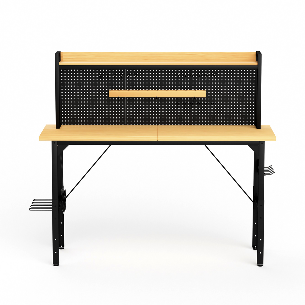 Rolling workbench in home workshop or garage setting