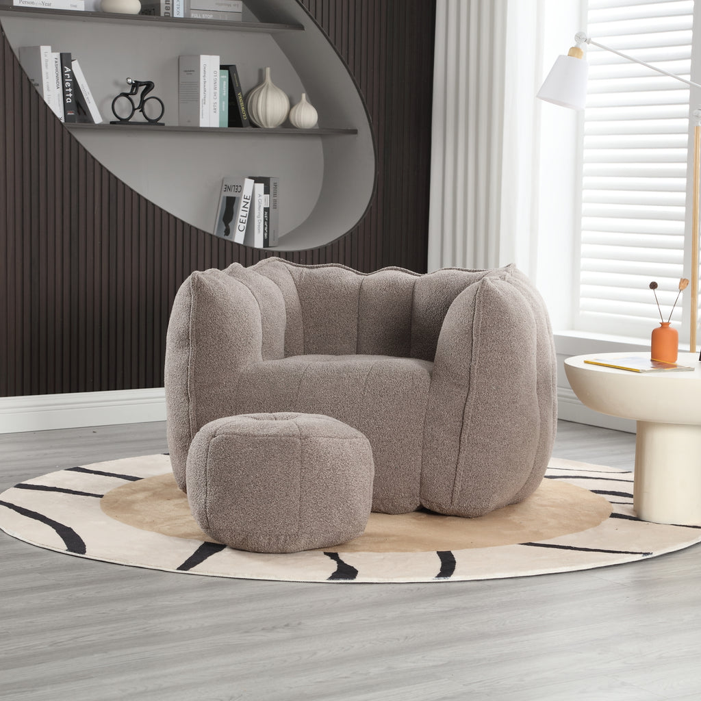 Bean bag chair with footrest — full set
