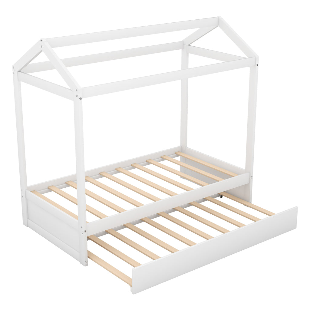 House bed platform slat mattress support — no box spring