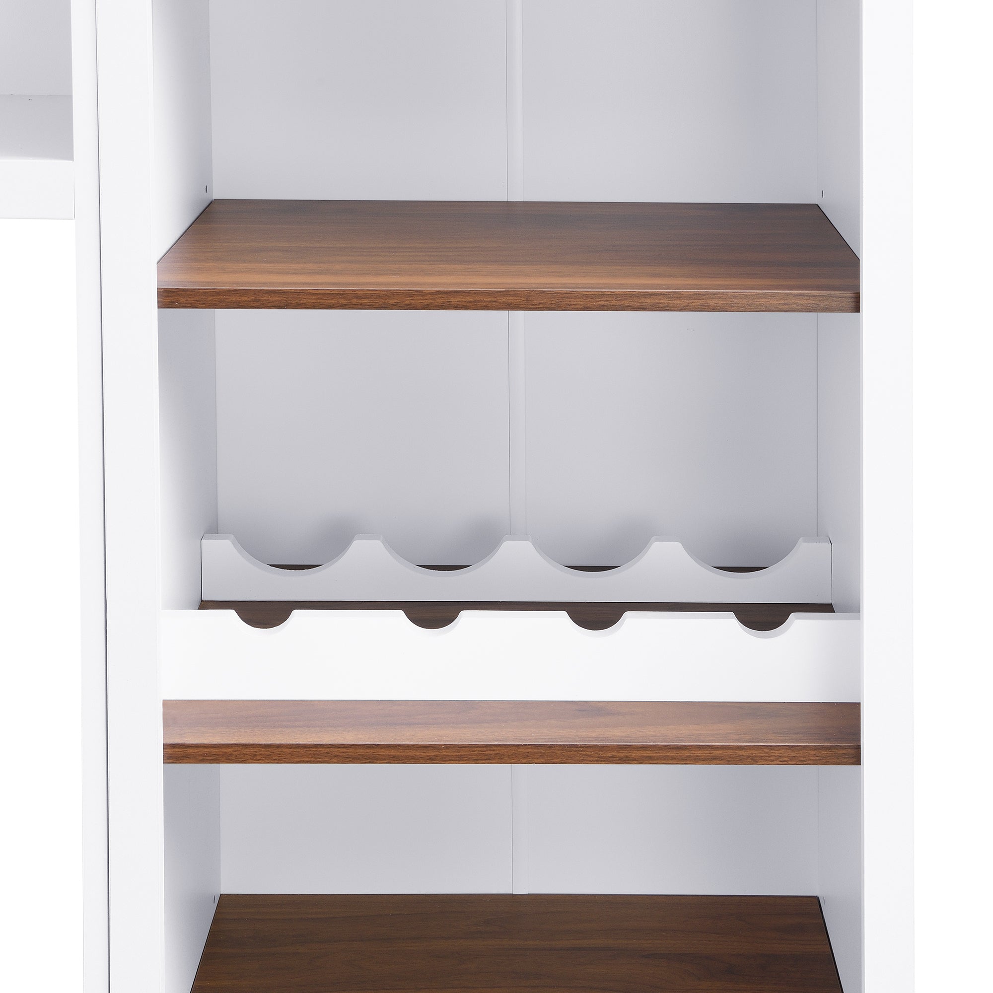Entertainment center beveled walnut tabletop finish