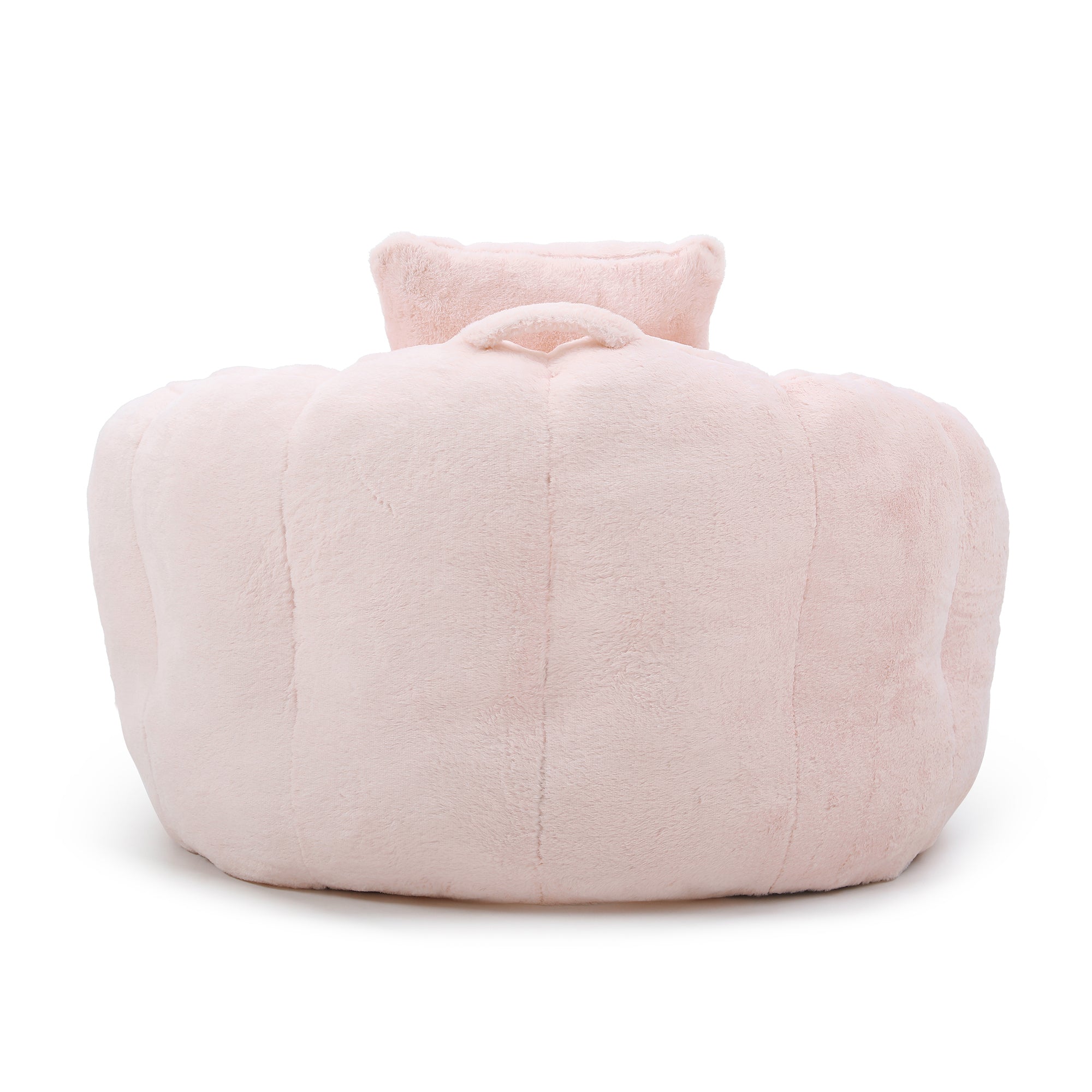 Giant bean bag chair with matching footstool — pink