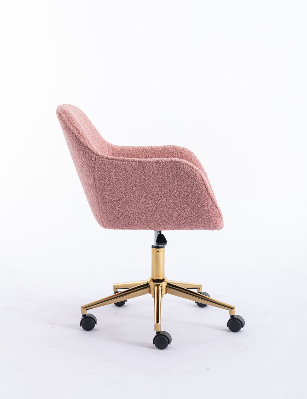 Pink office chair foam padding seat and back detail