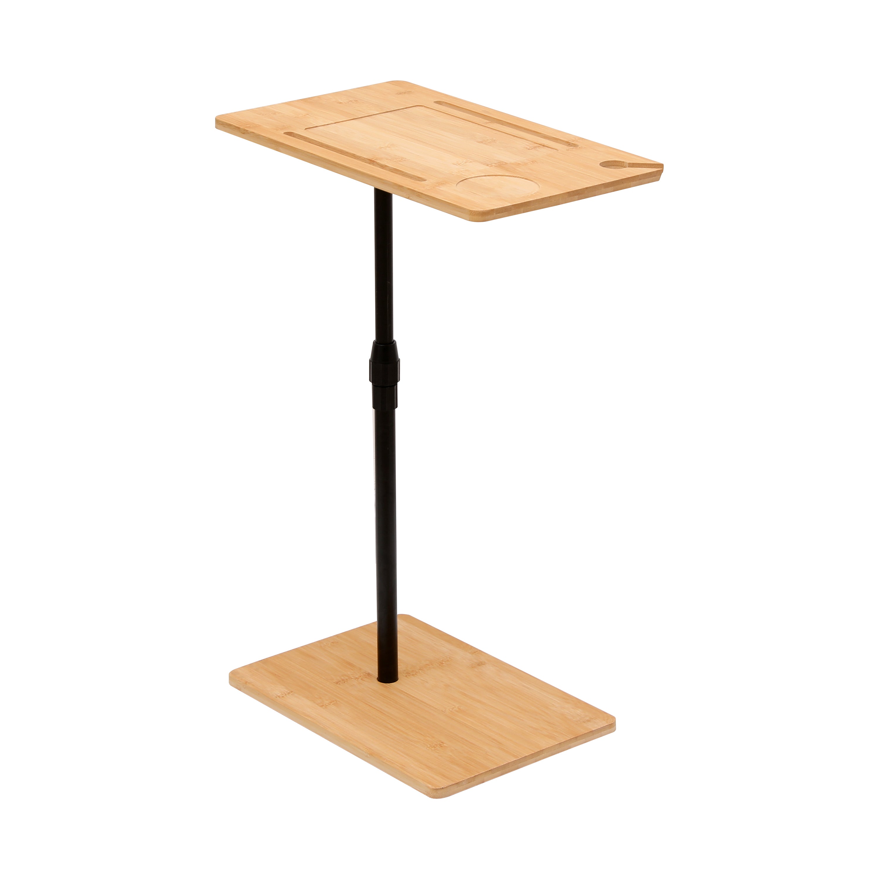 Metal base and bamboo top construction detail