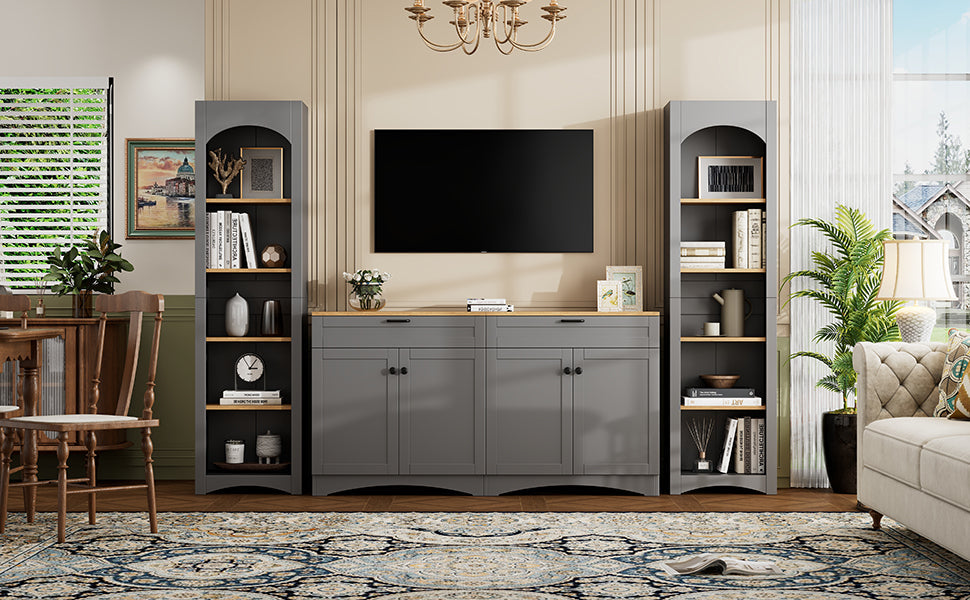 3-Piece Farmhouse Entertainment Center — for TVs Up to 70"
