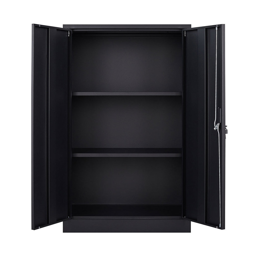 Folding steel storage cabinet compact design