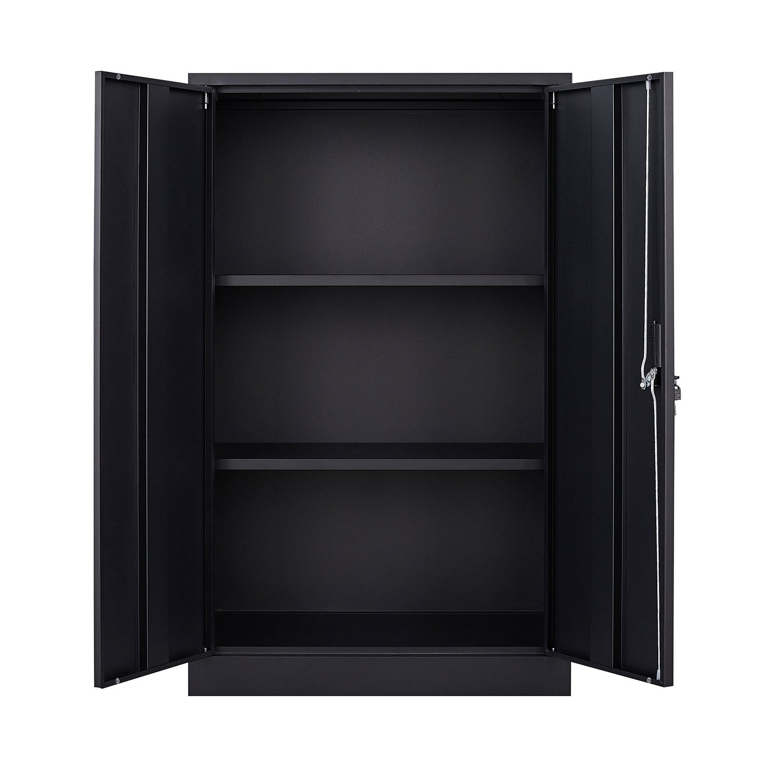 Folding steel storage cabinet compact design