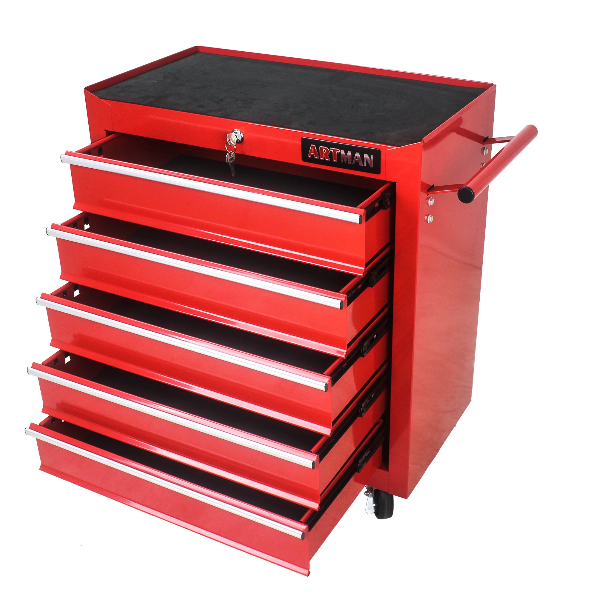 Lockable removable tool box attachment close-up