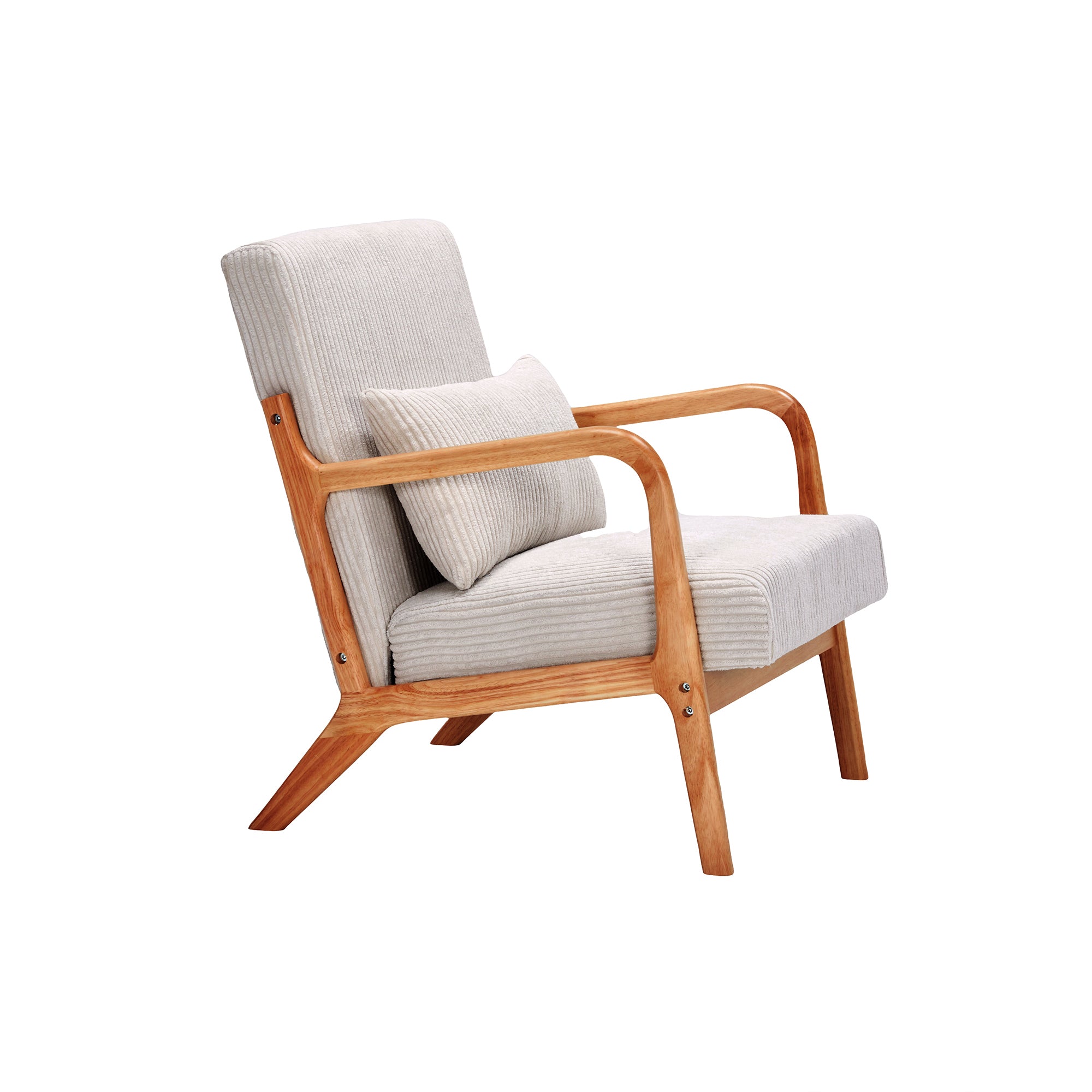 Beige chair in bedroom setting