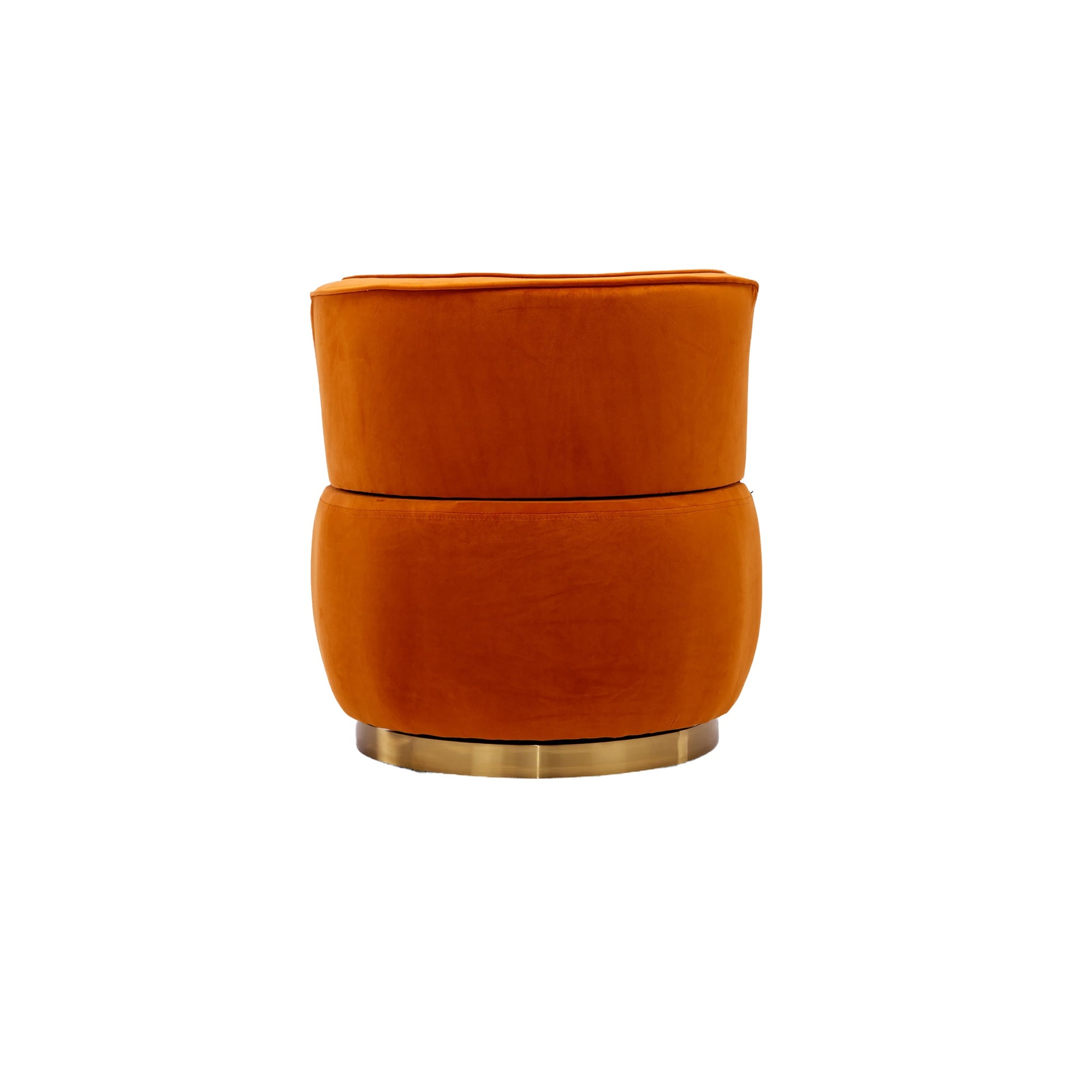 Velvet Swivel Barrel Chair — 360° Round Accent