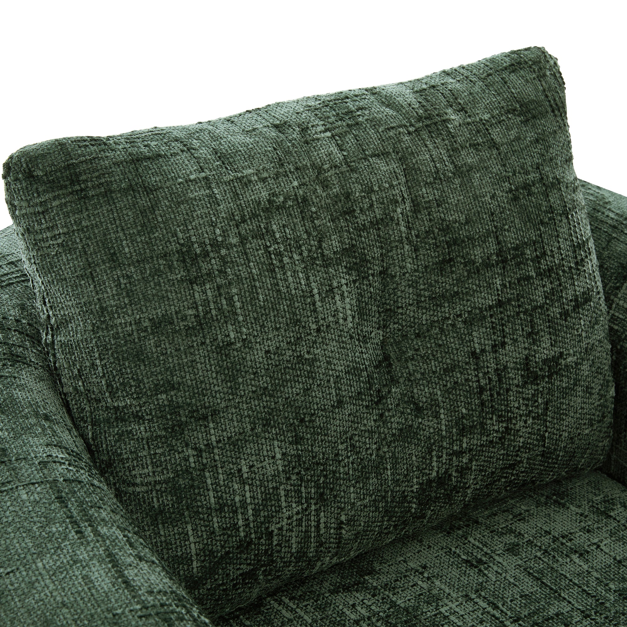 Green swivel accent chair reading nook setting