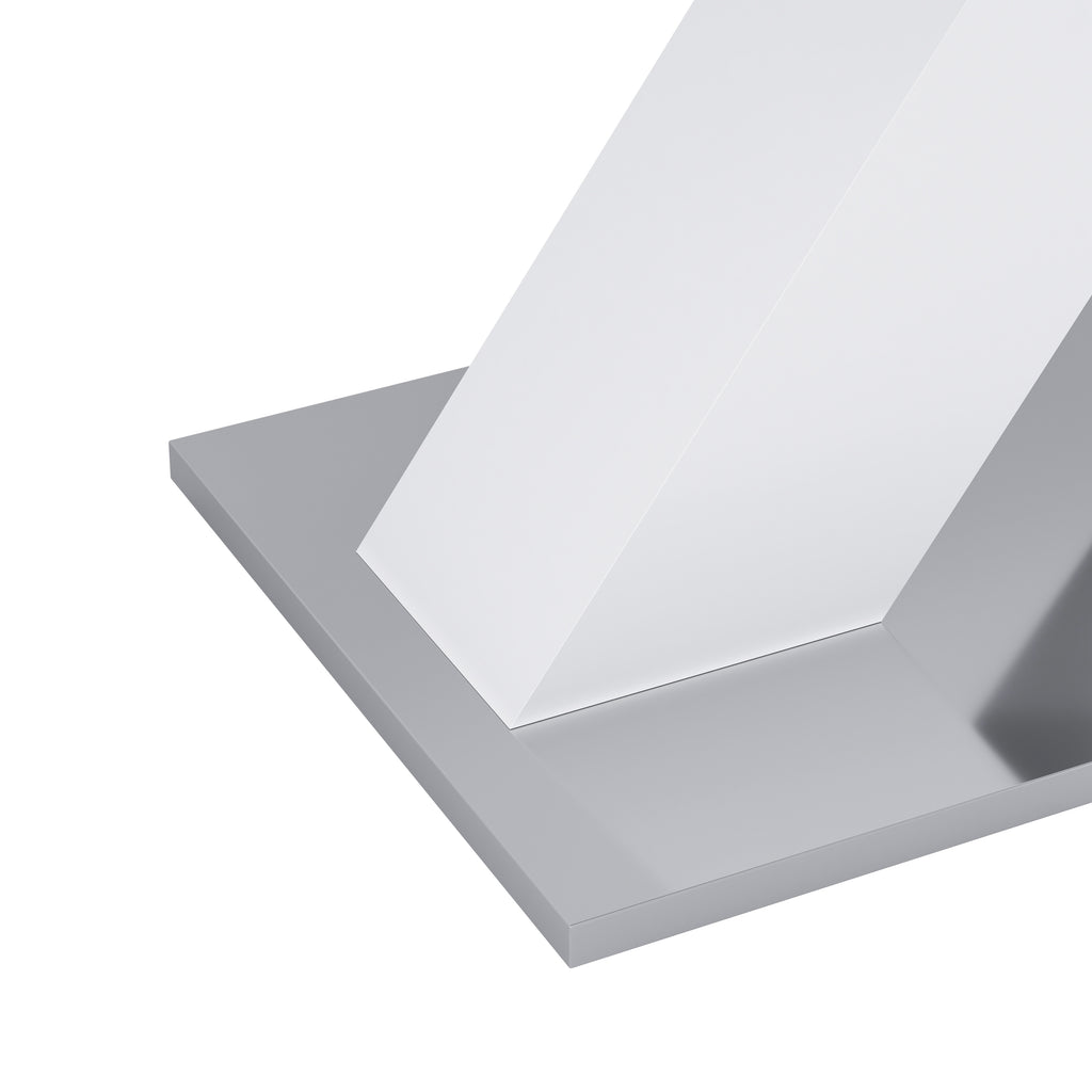 White extendable dining table product dimensions overview