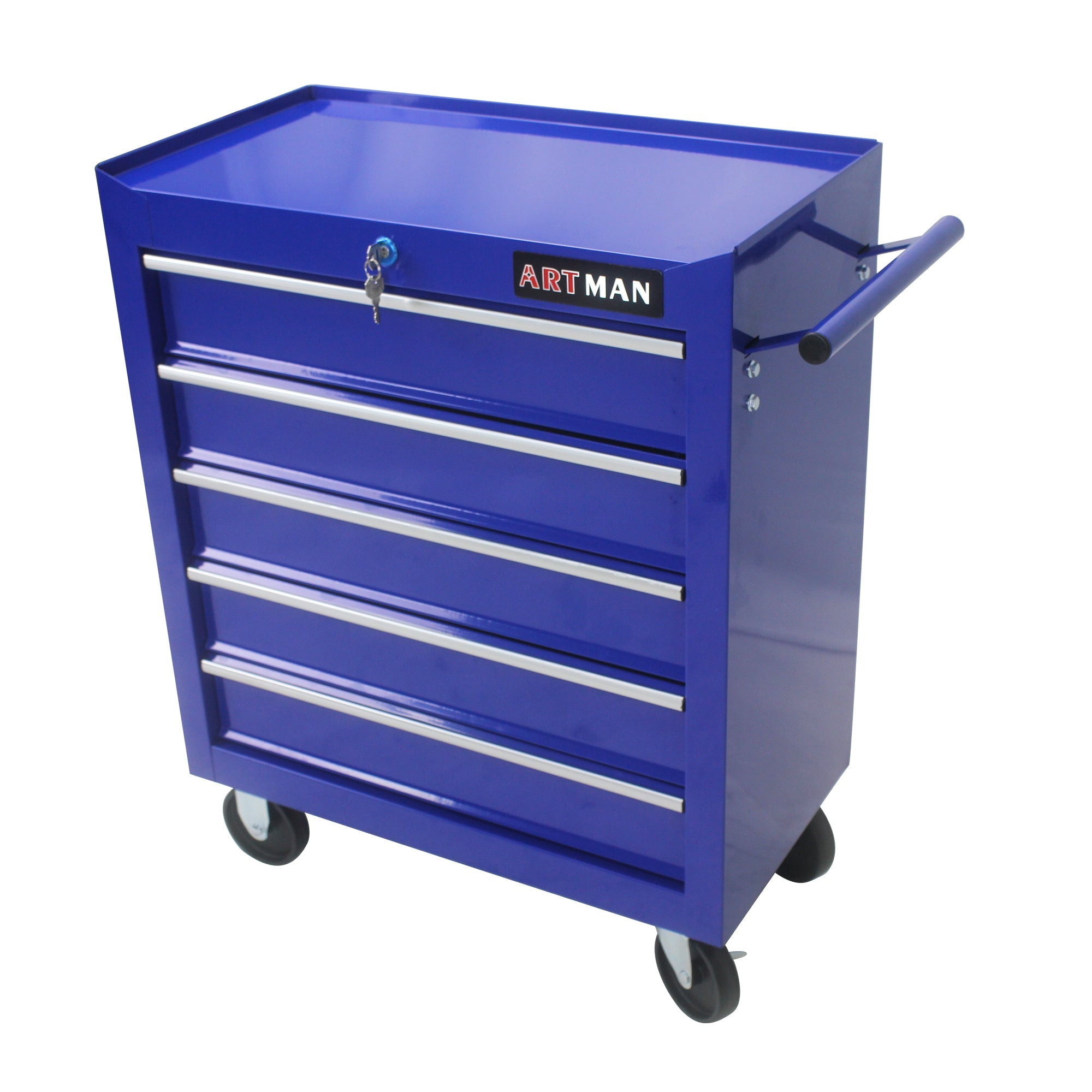 5-Drawer Rolling Tool Cart — Lockable Multifunctional Tool Storage