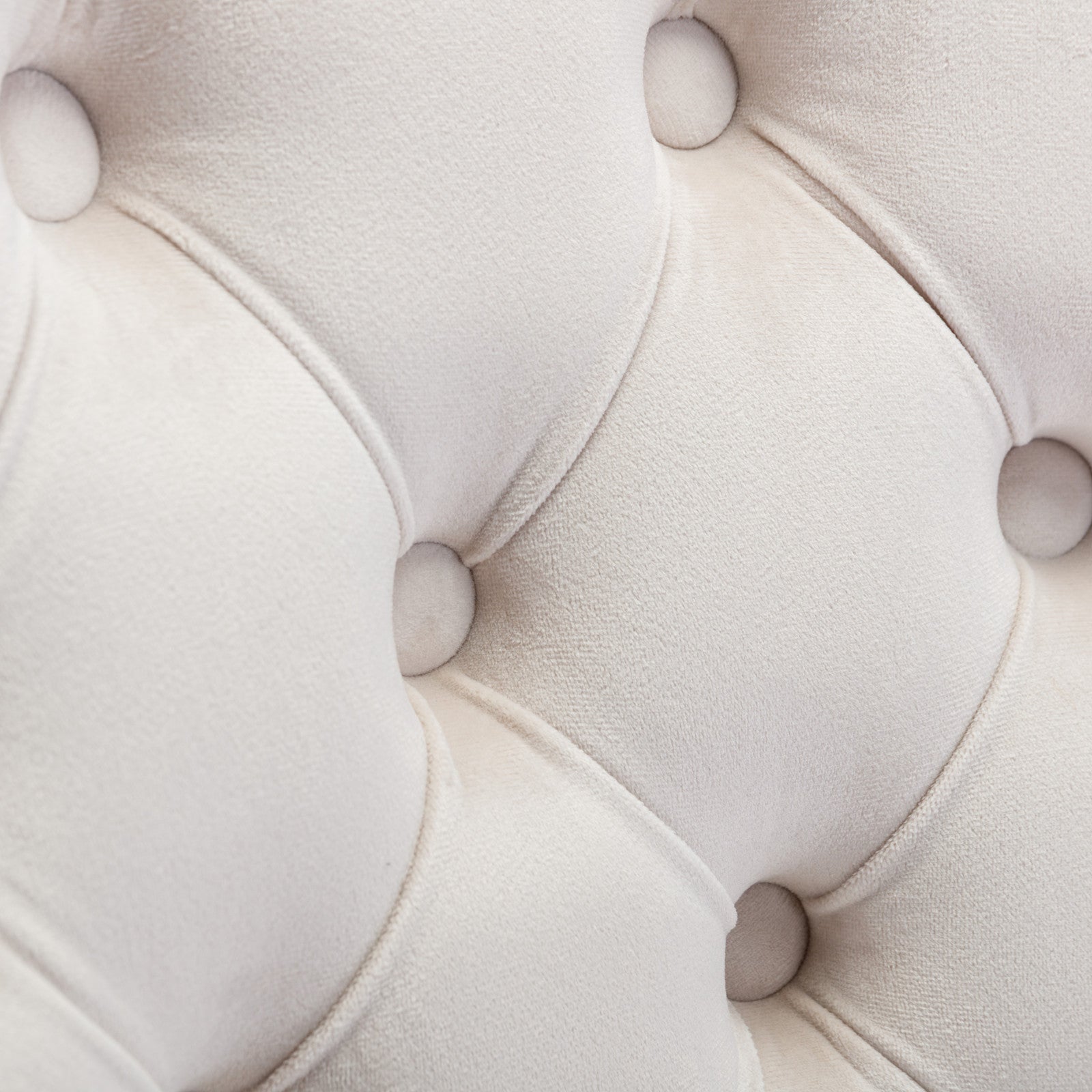 Velvet Office Chair — Button-Tufted with Gold Metal Base & Wheels