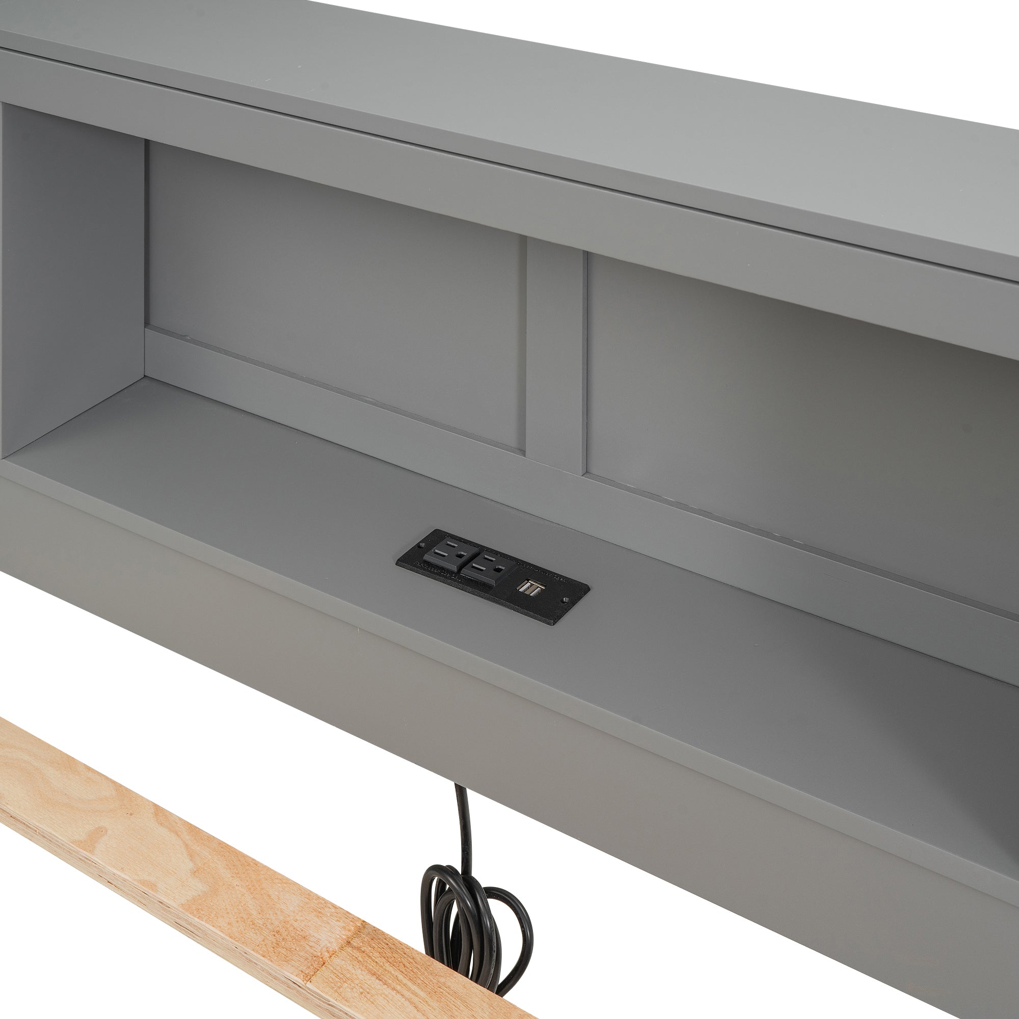 Three under-bed storage drawers — side view