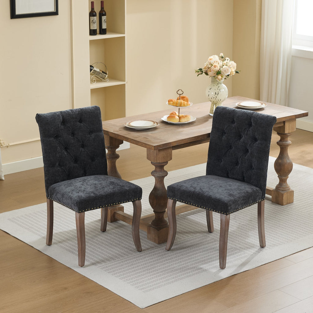 Upholstered Chenille Fabric Accent Dining Chair, Curved Solid Wood Legs, Elegant Tufted Club Dining Room Kitchen Room Arm Dining Chair, Single Pack,Olive Green,SW1895OL