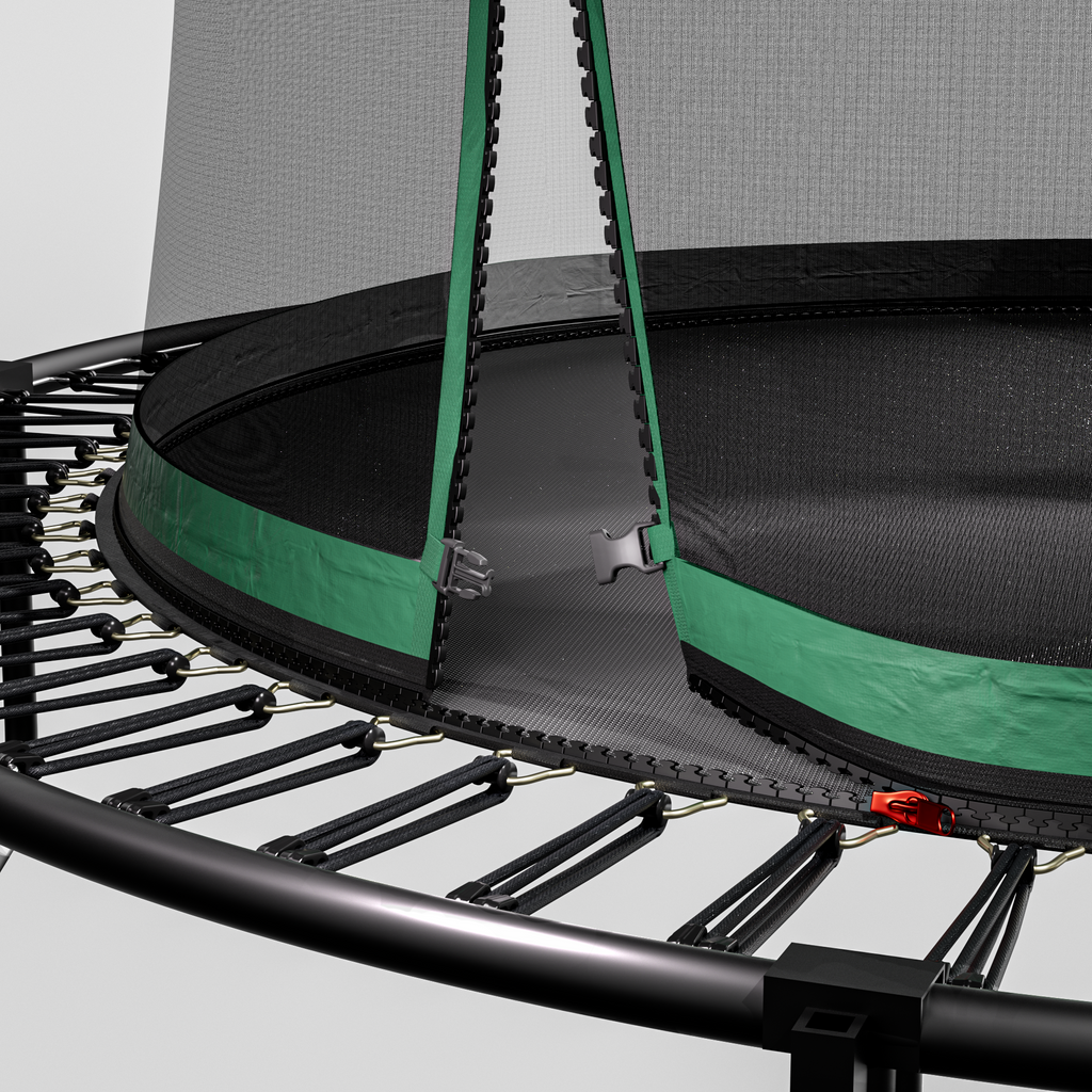 14 ft round springfree trampoline ladder and shoe bag accessories