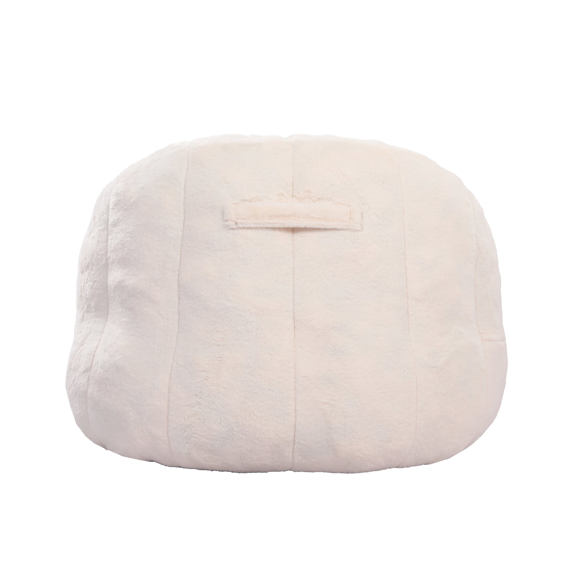 White bean bag sofa chair with armrests full product overview