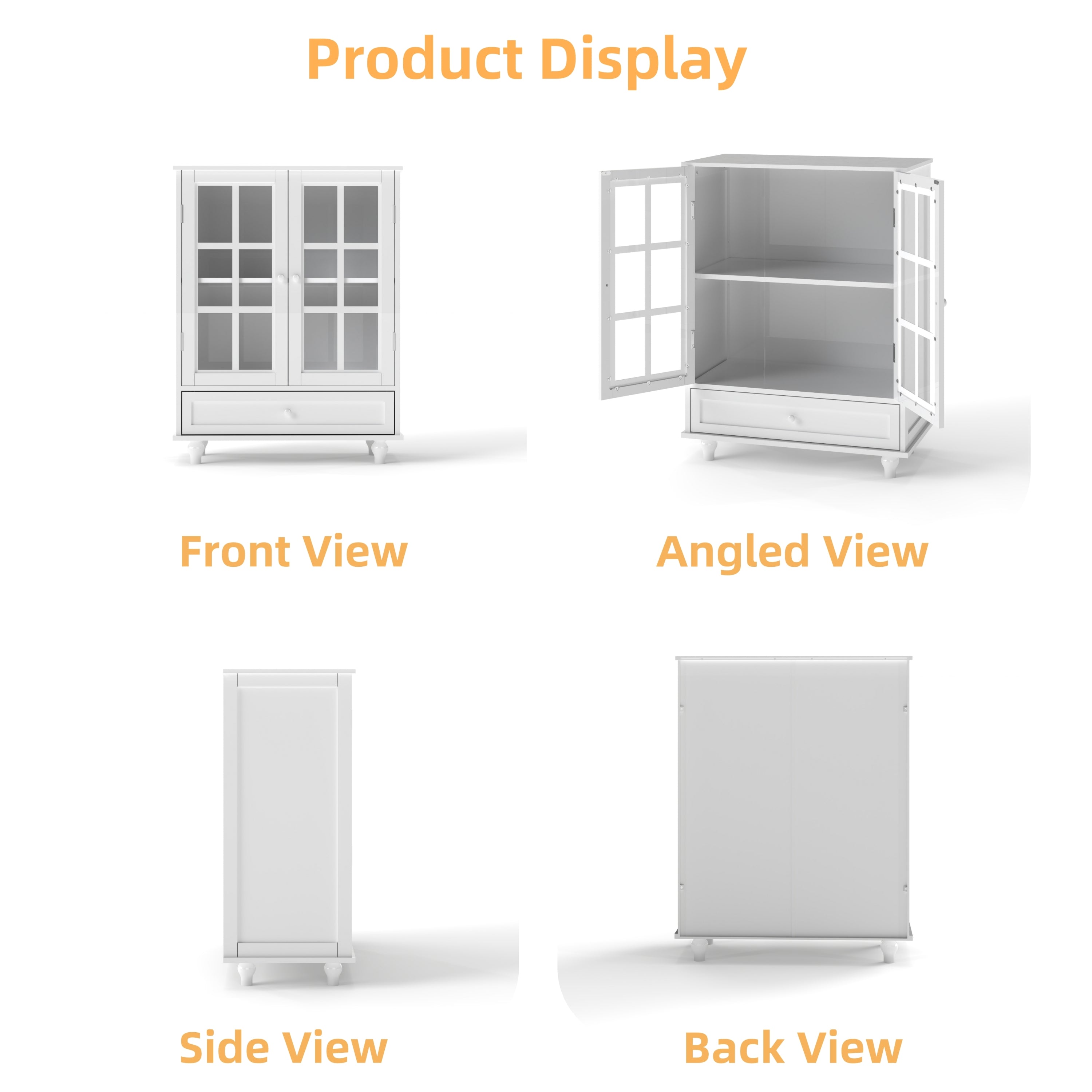 Minimalist white storage cabinet UV-painted MDF finish