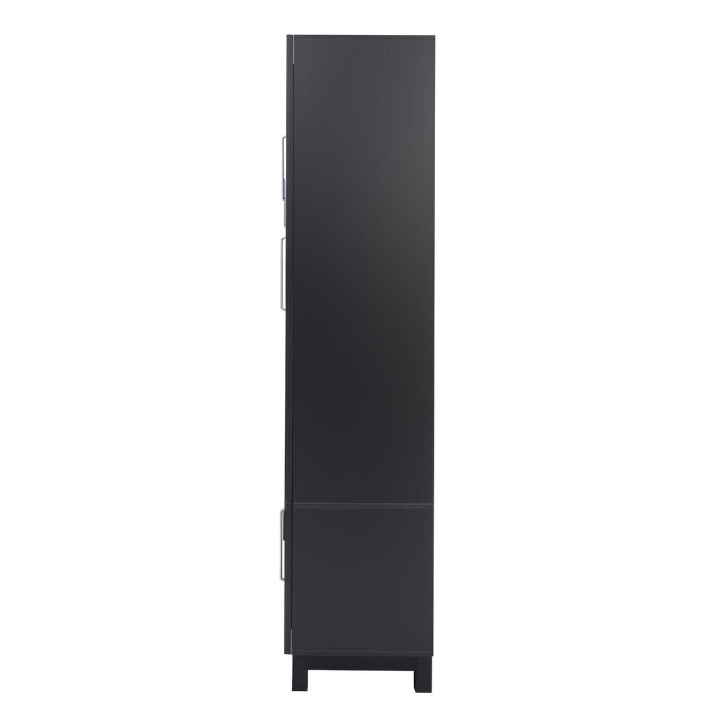 Black 102-inch entertainment center product photo