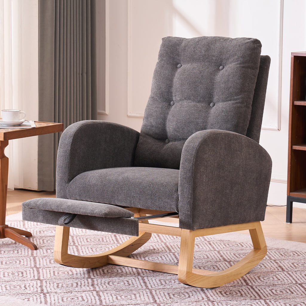 Curved armrest and backrest detail