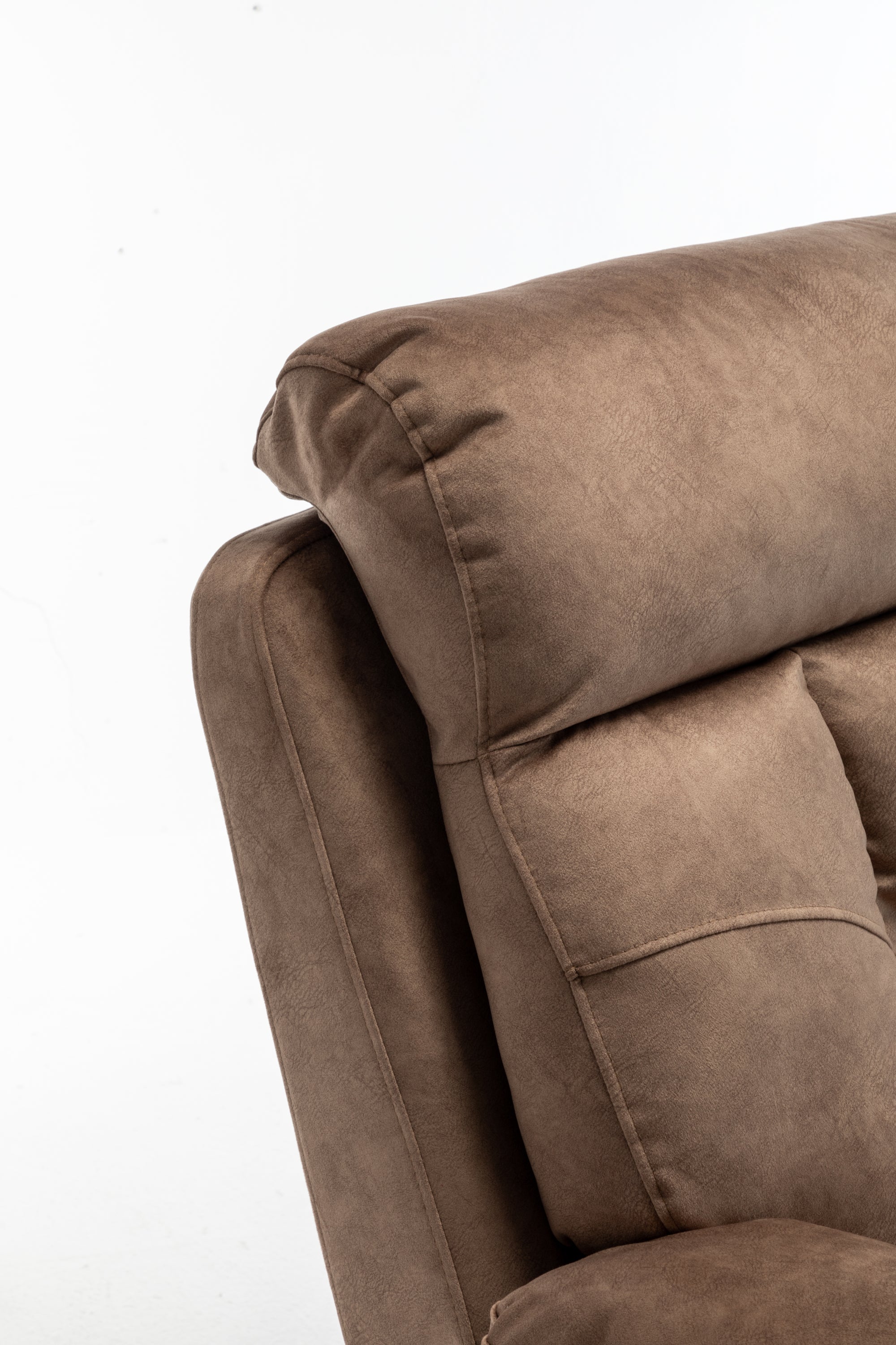 Electric recliner arm and cup holder detail