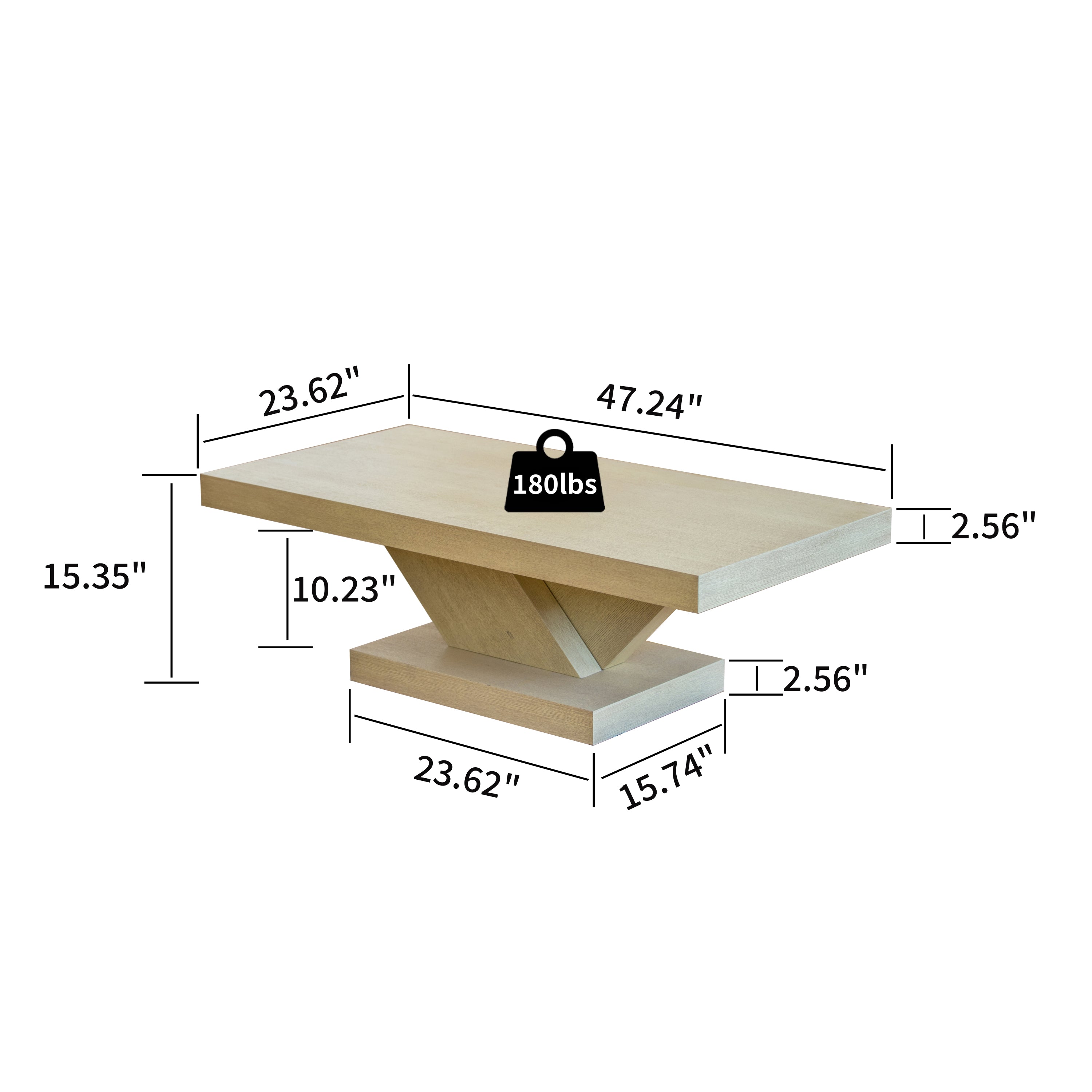 47 inch cross leg coffee table product overview