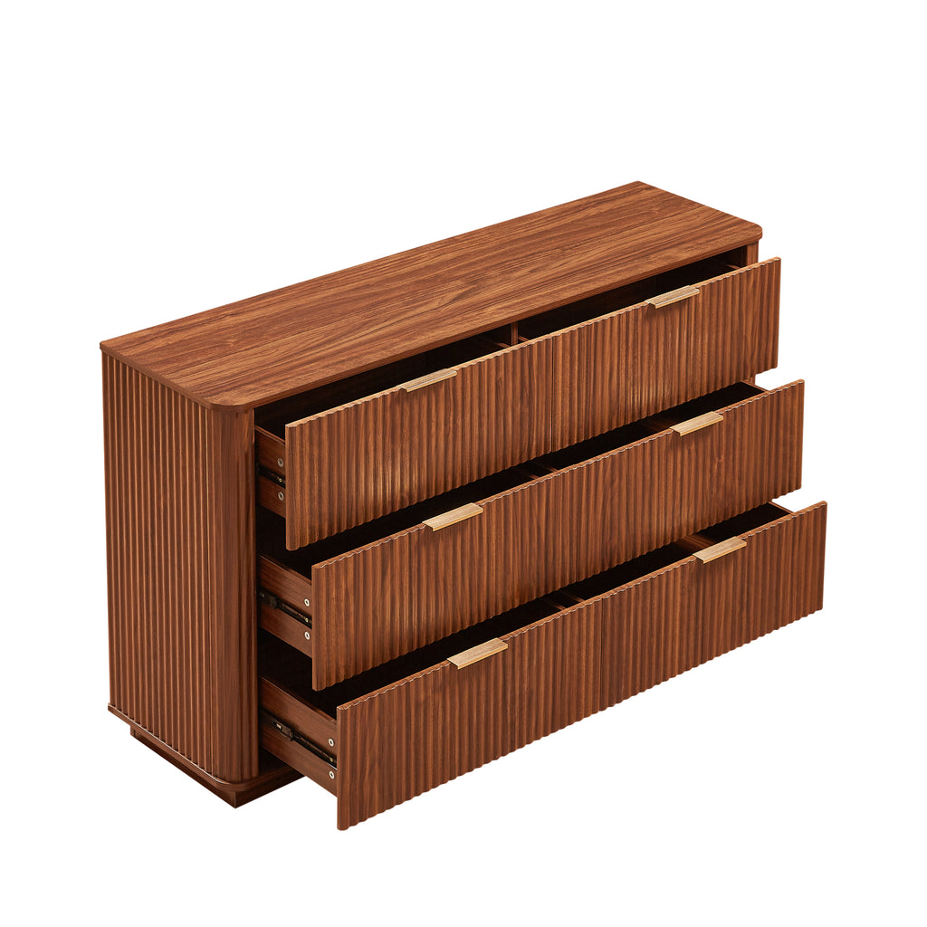 Walnut chest of drawers drawer interior storage