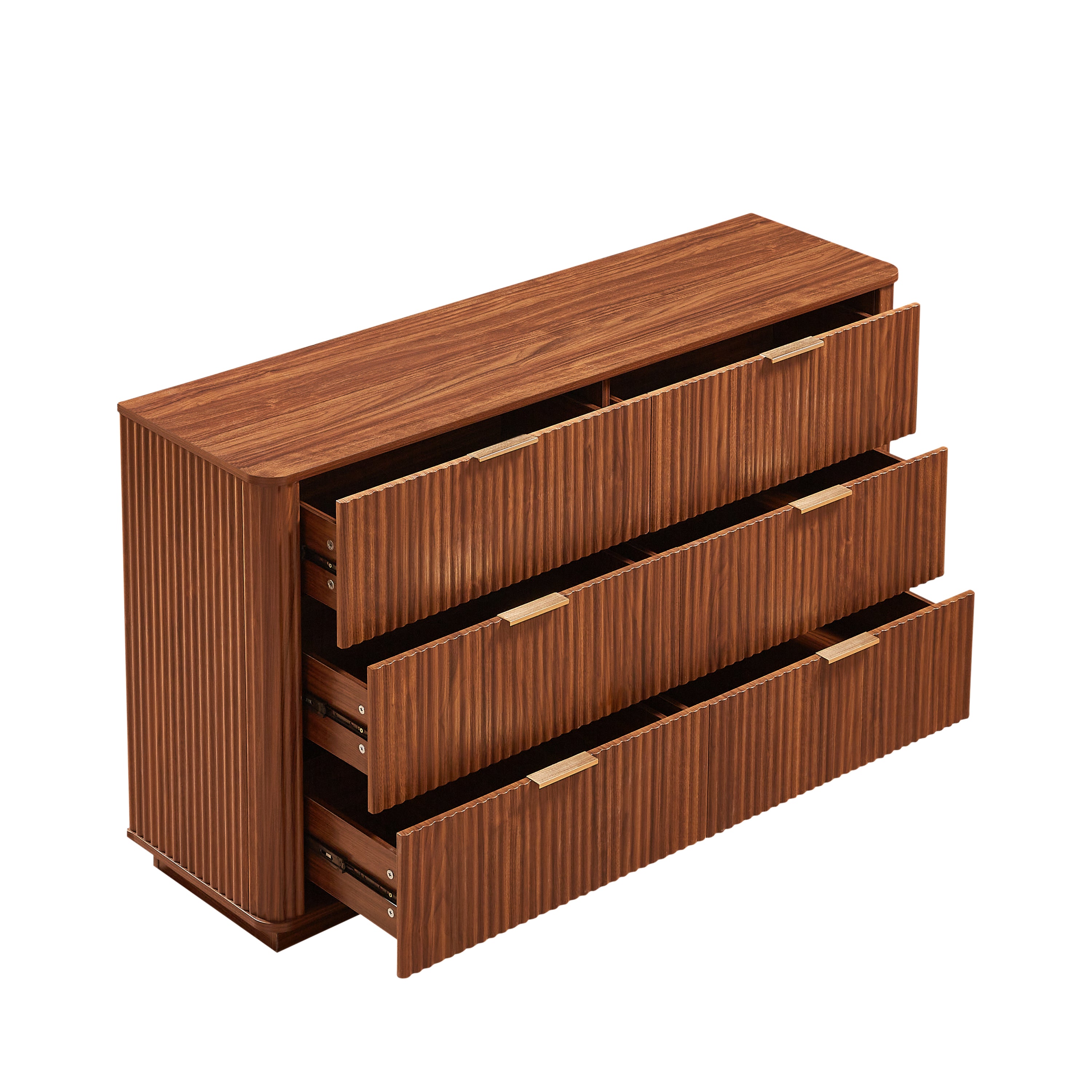 Walnut chest of drawers drawer interior storage