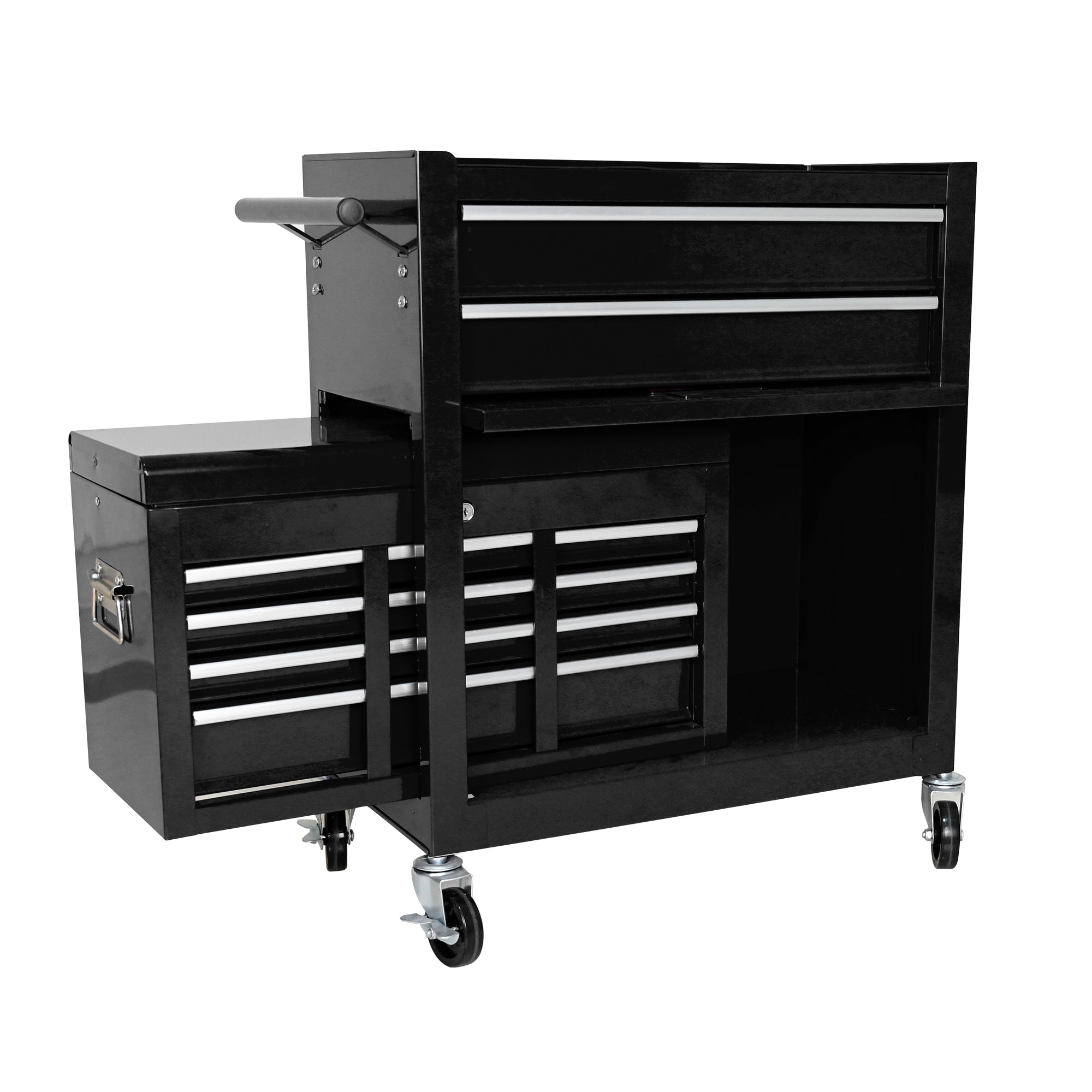 8-Drawer Rolling Tool Chest with Lock — Metal Tool Storage Cabinet