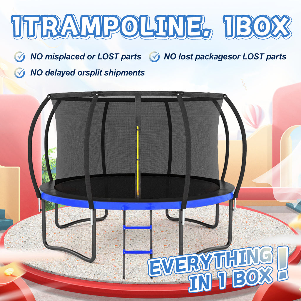 12 ft trampoline ladder access close-up
