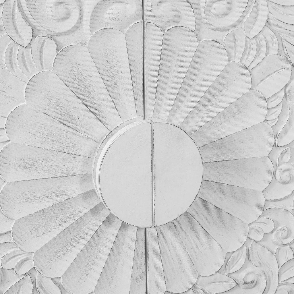 Farmhouse sideboard cross-brace back panel assembly