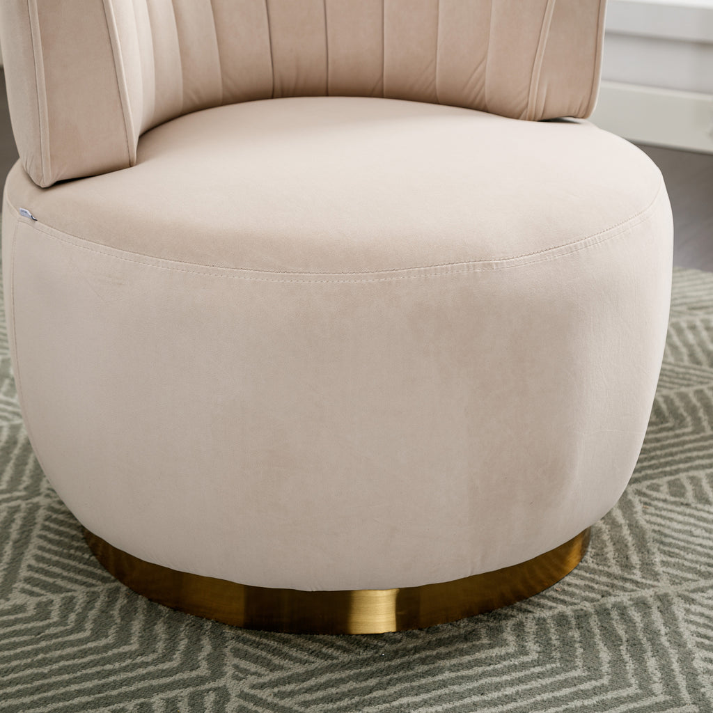 Round barrel chair full product view