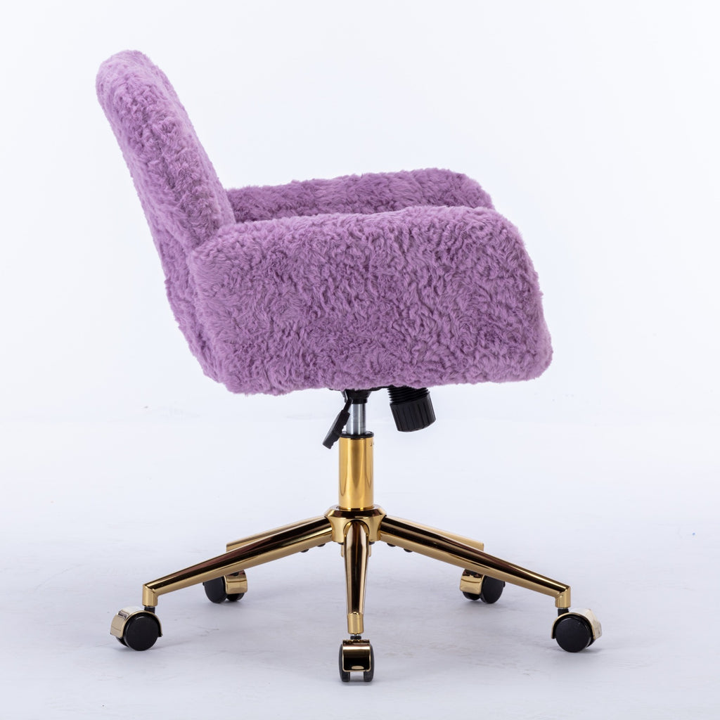 40 degree reclining violet velvet desk chair detail