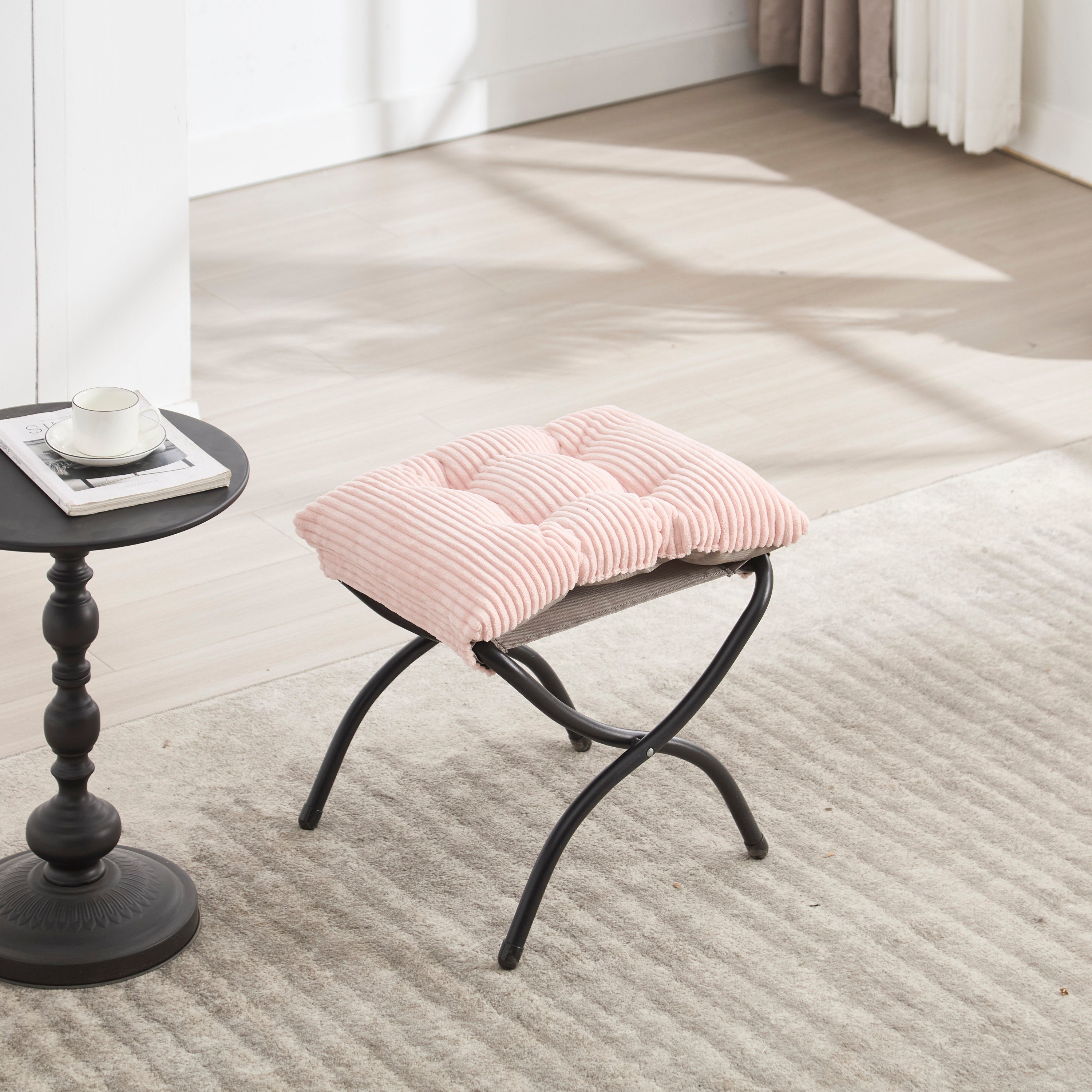 Lazy Lounge Chair with Ottoman — PP Cotton & Side Pocket