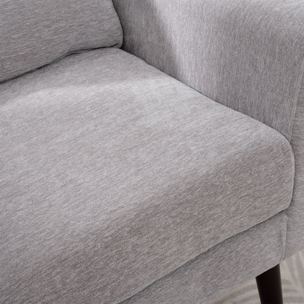 Accent chair foam seat and back cushion detail
