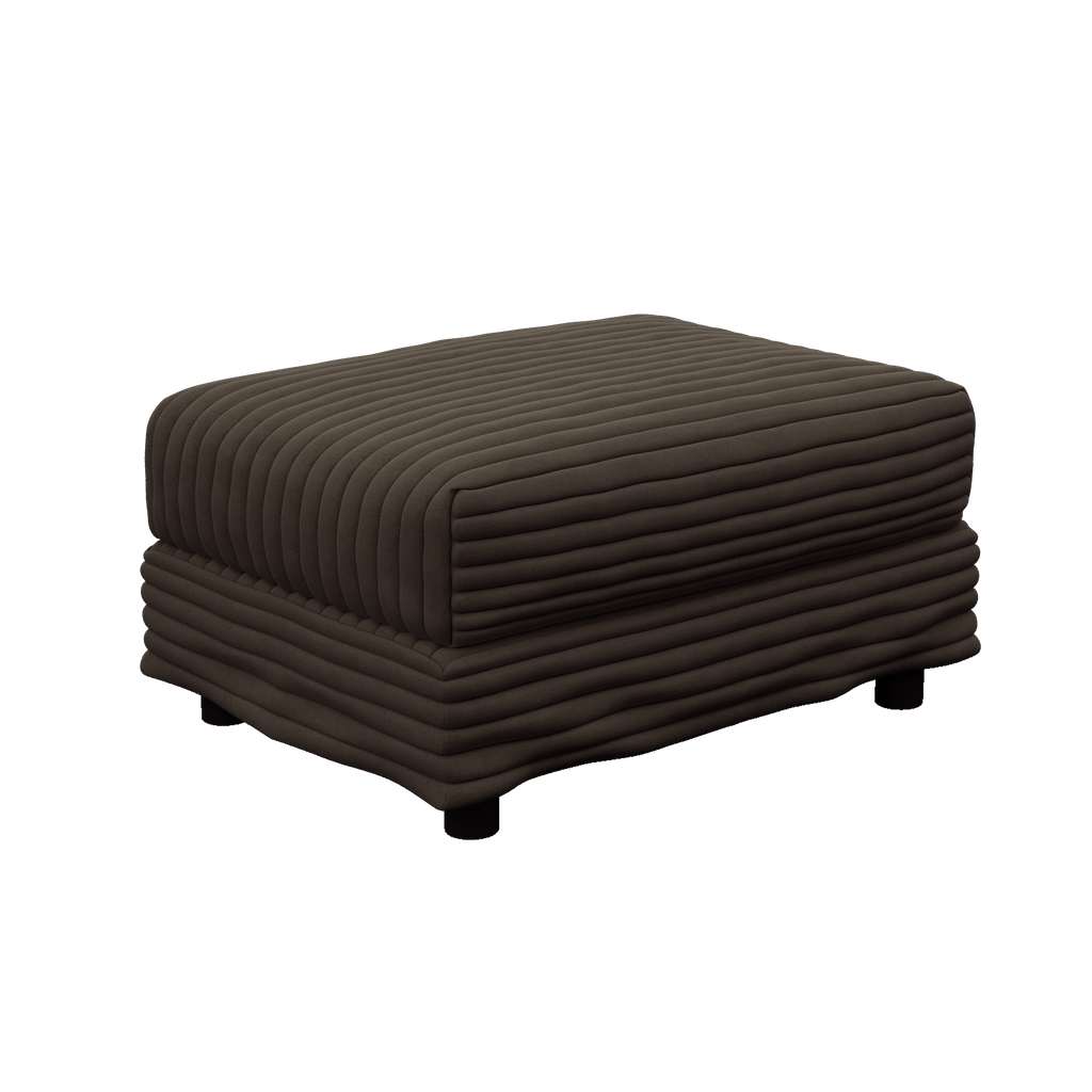 102.4 'Plush Corduroy 4-Seat Sofa,Modern Comfy Upholstered Sofa Cloud Couch,Deep Seat Couches with Soft Pillows and 3 Ottomans,Convertible Sofa Lounge Chair,Black(Old SKU:W1885S00287)