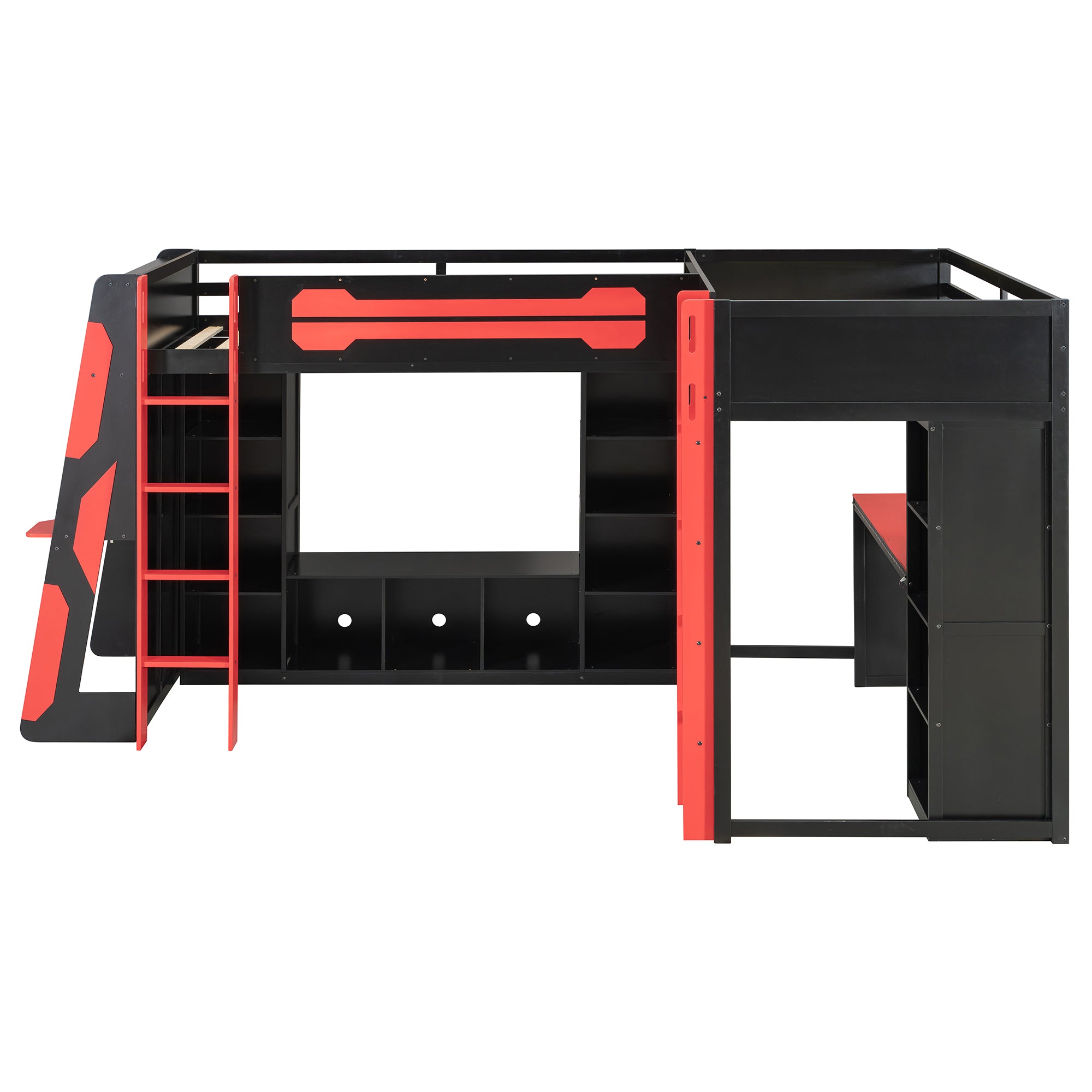 Complete L-shaped gaming bed frame product photo