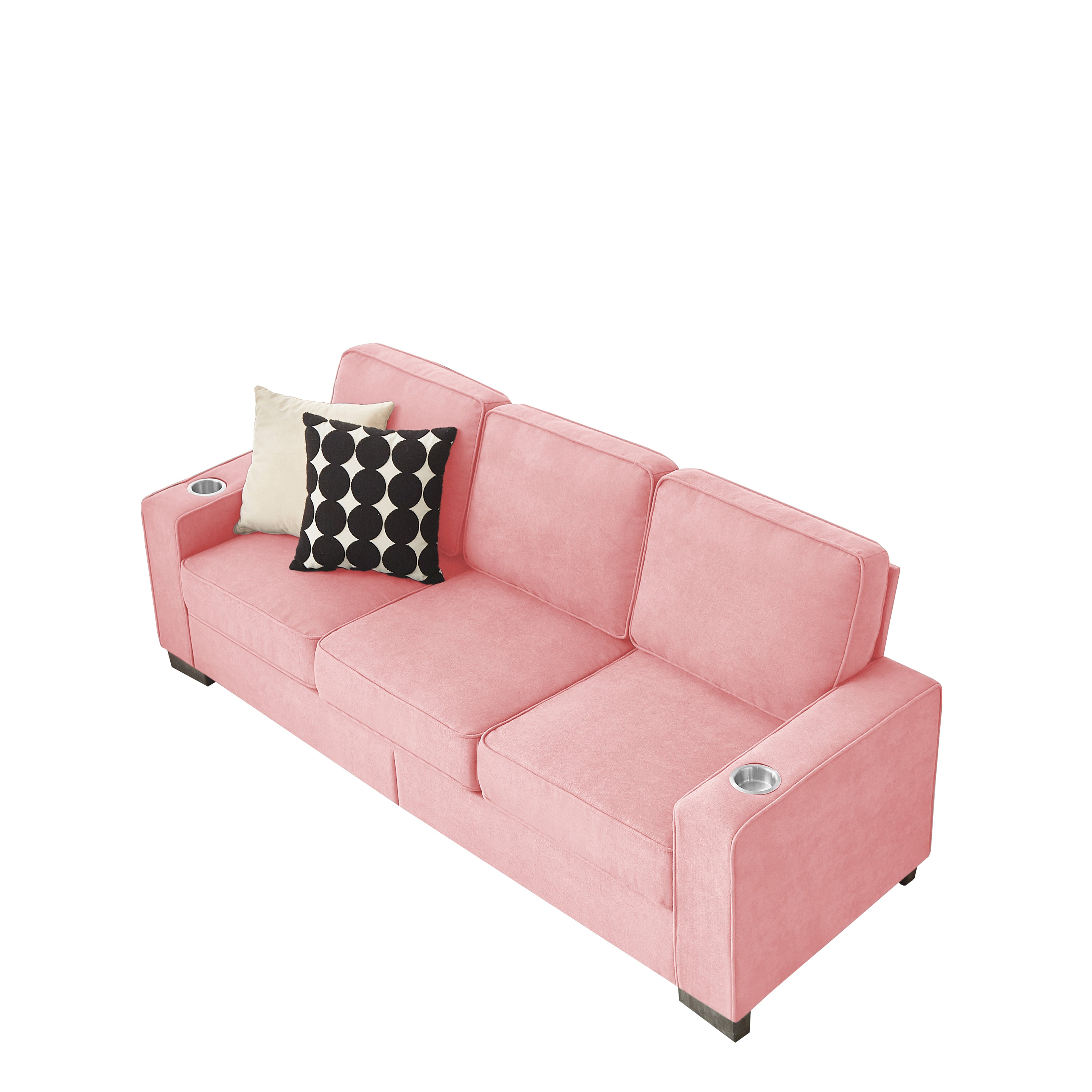 84-inch pink sofa product photo