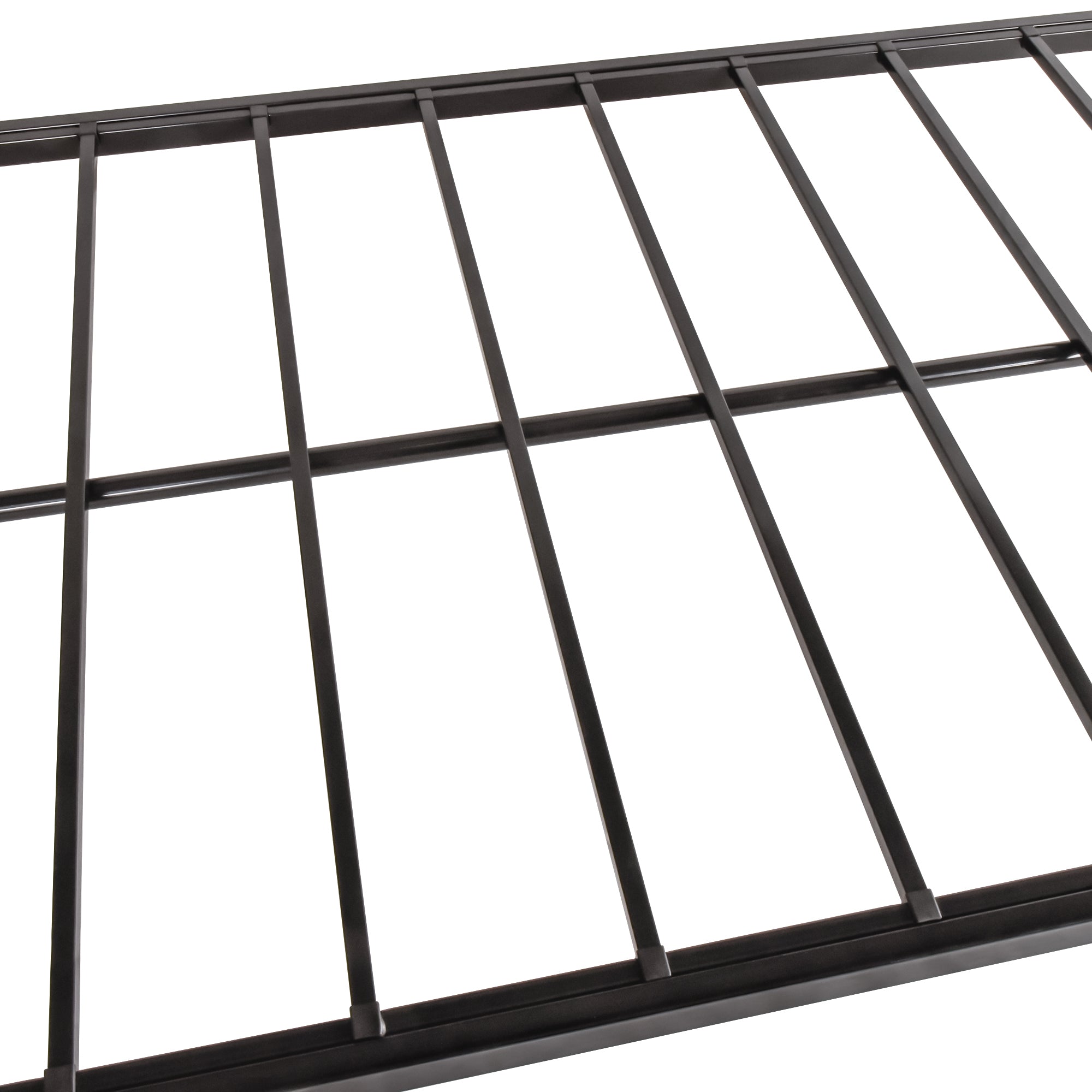Black bunk bed frame steel slats and reinforced structure