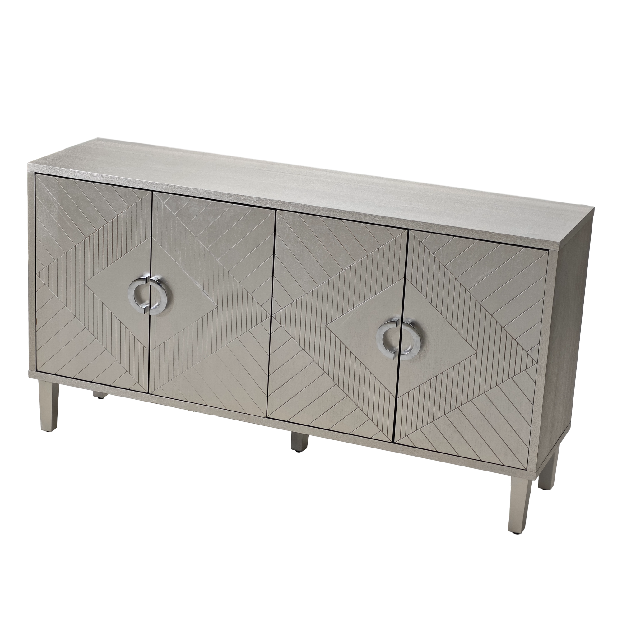 Contemporary sideboard cabinet door front close-up